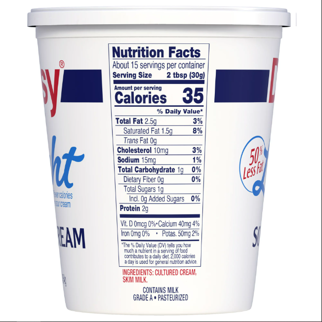 Kem Chua Light - Daisy Light Sour Cream 454gr