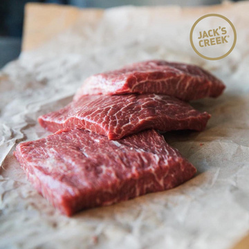 Jack's Creek Mb3+ 180 days Grain Fed Black Angus Flat Iron Steak