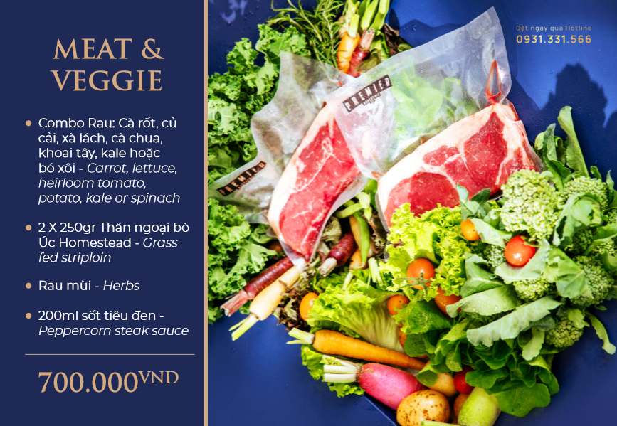 Bộ thịt và rau củ