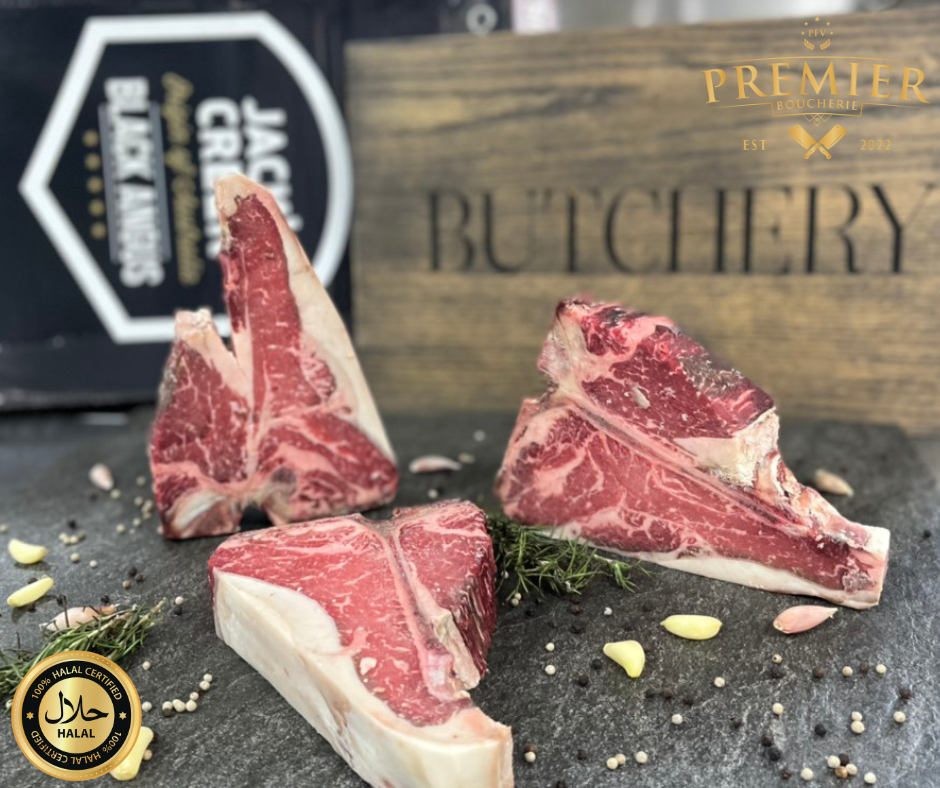 30 Day Dry Aged Mb3+ Australian Black Angus Porterhouse