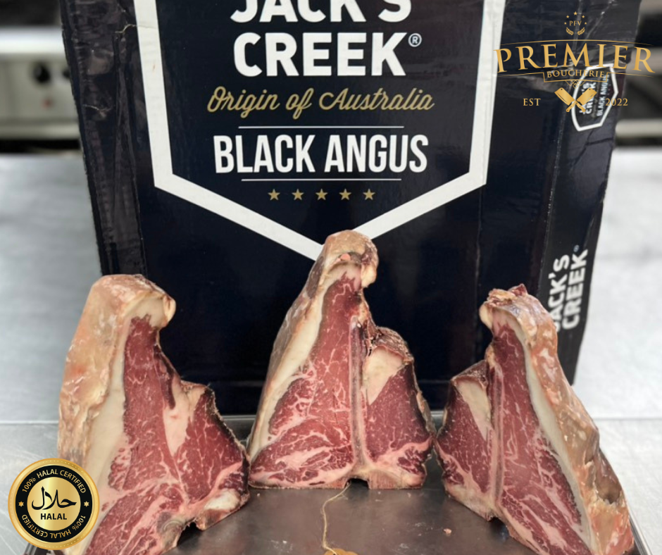 30 Day Dry Aged Mb3+ Australian Black Angus Porterhouse