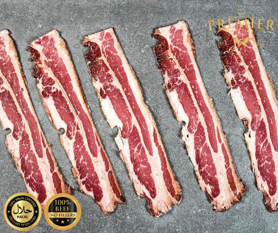 Smoked Beef Bacon - Frozen 250g +/- 575,000/kg