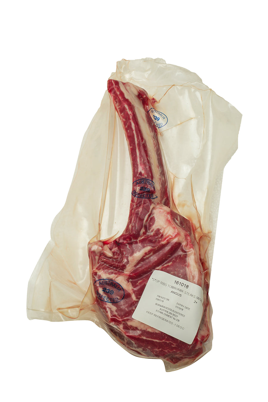 Jack's Creek Mb3+ 180 days Grain Fed Black Angus Tomahawk - Unfrenched